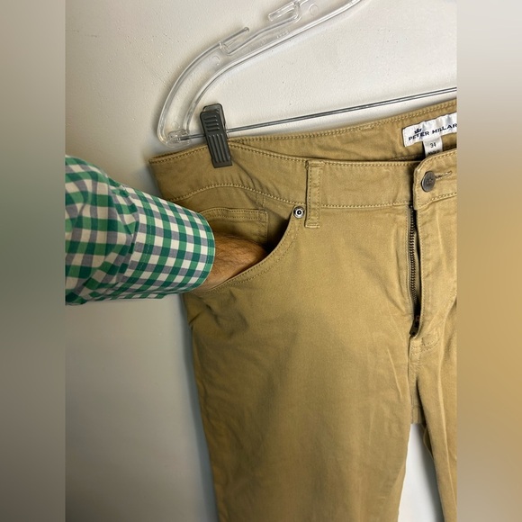 Peter Millar Sz 34X28 Mens Brown Chino Pants old Money Stretch - Picture 5 of 15